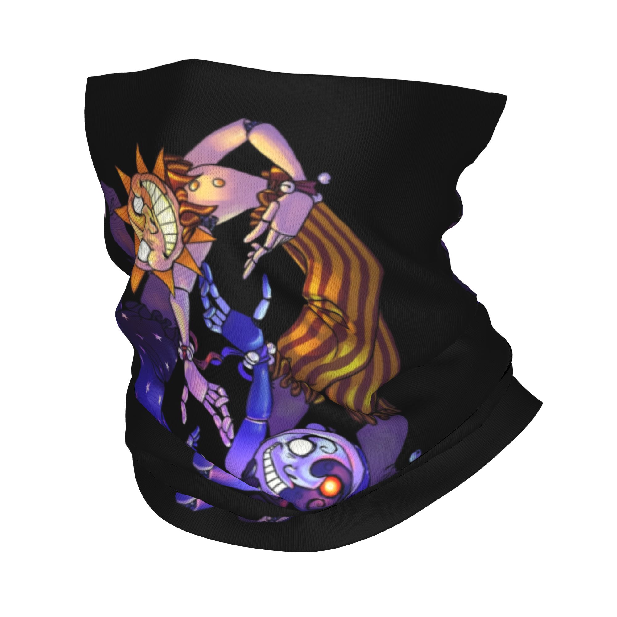 Neck Gaiter Face Cover - Sun And Moon FNAF Security Breached