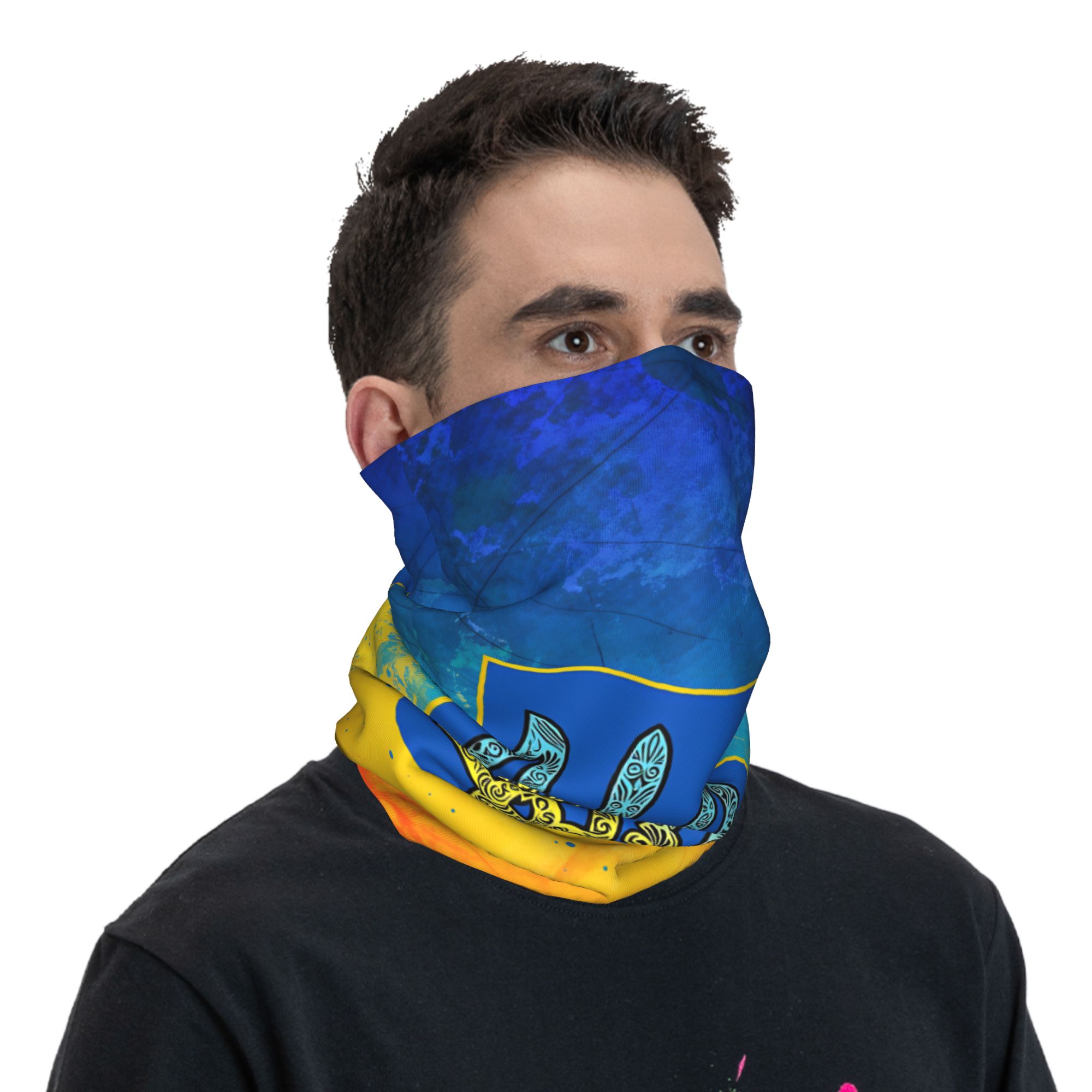 Ukrainian Tricolor Emblem Bala - đánh giá và giá Neck Gaiter Face Cover